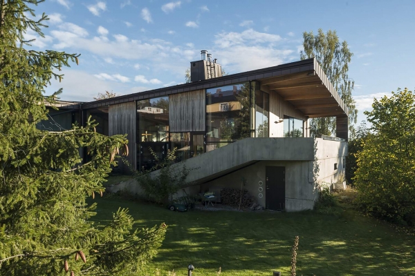 Семейный дом с оригинальным дизайном от Lie Oyen arkitekter, Норвегия Семейный дом с оригинальным дизайном от Lie Oyen arkitekter, Норвегия
