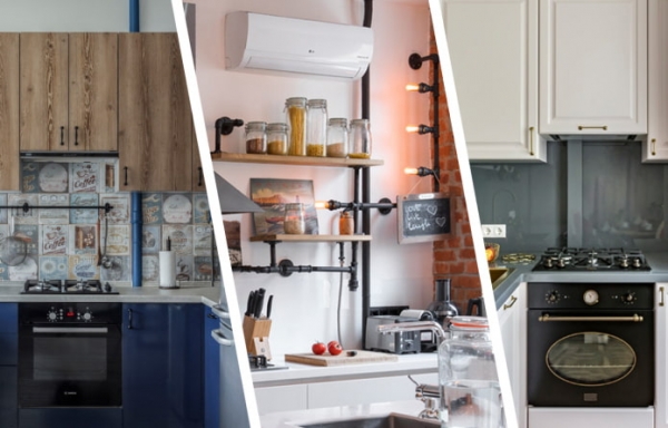 Как спрятать газовую трубу на кухне?