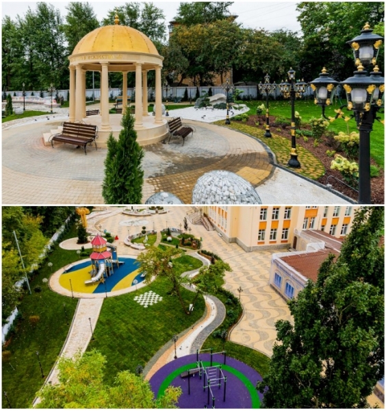 Невзрачную школу Екатеринбурга меценат превратил в «крыло Зимнего дворца» Невзрачную школу Екатеринбурга меценат превратил в «крыло Зимнего дворца»